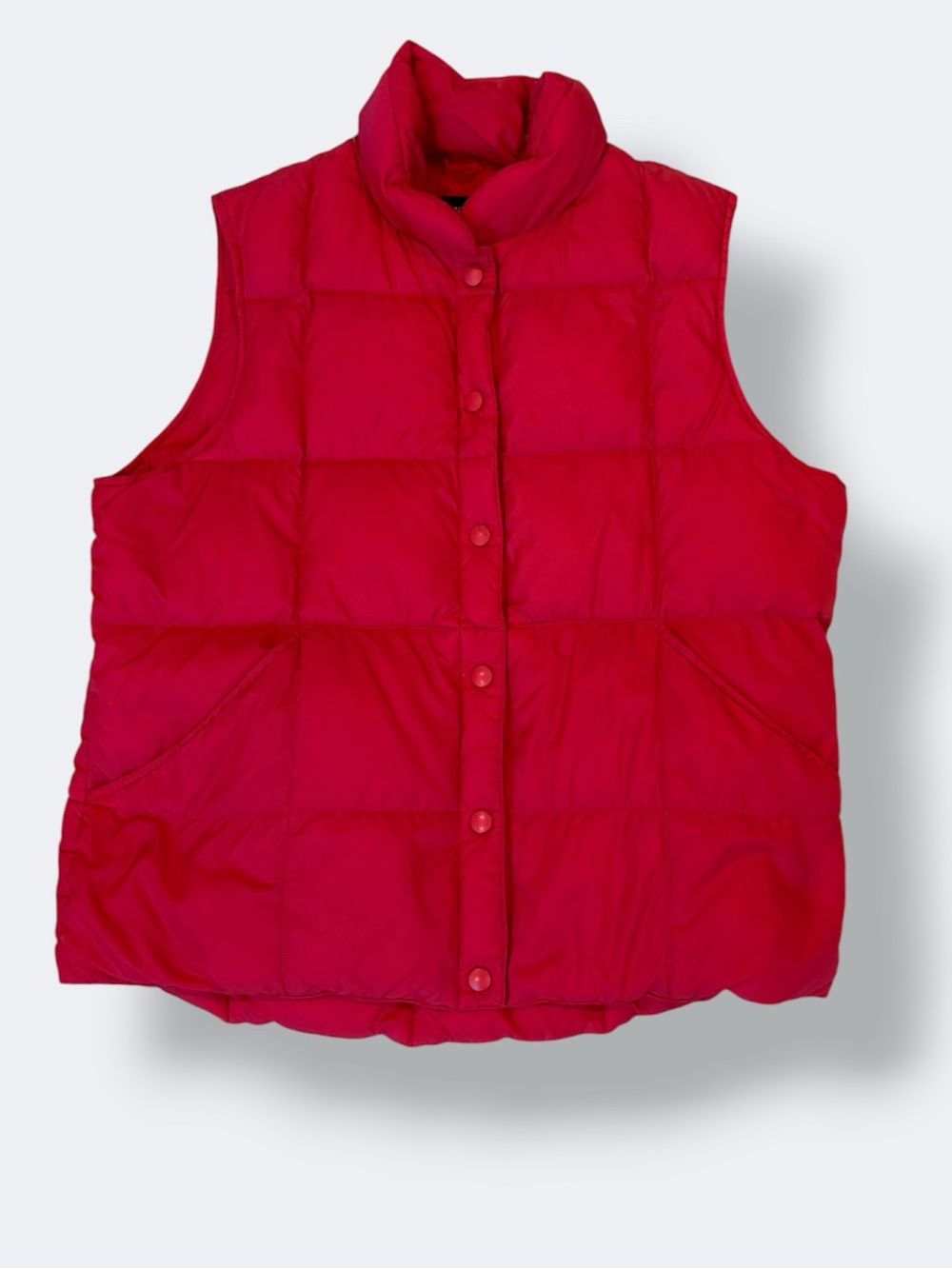 Lands’ End Quilted Goose Down Red Vest